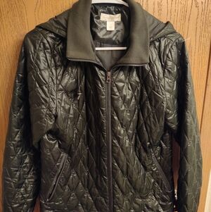 Christopher & Banks Black Satin Lined Jacket